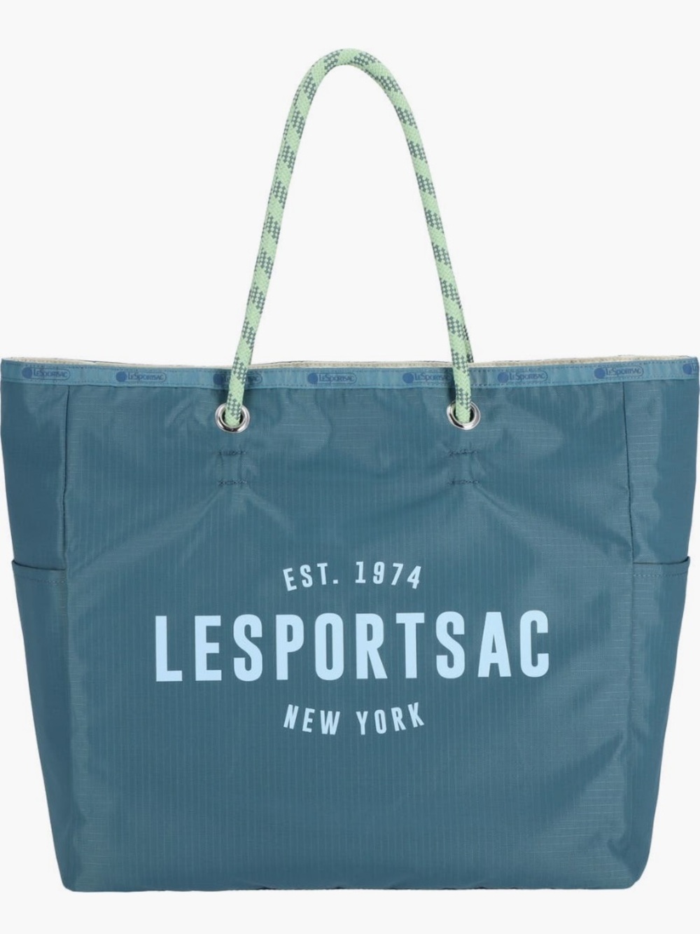 Lesportsac Blue-Teal Logo Rope-Handle Tote